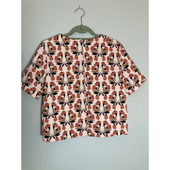 Zara Woman Short Sleeve Top ~ Bold Designer-Look Print ~ Sz M ~ AMAZING! - Picture 5 of 5